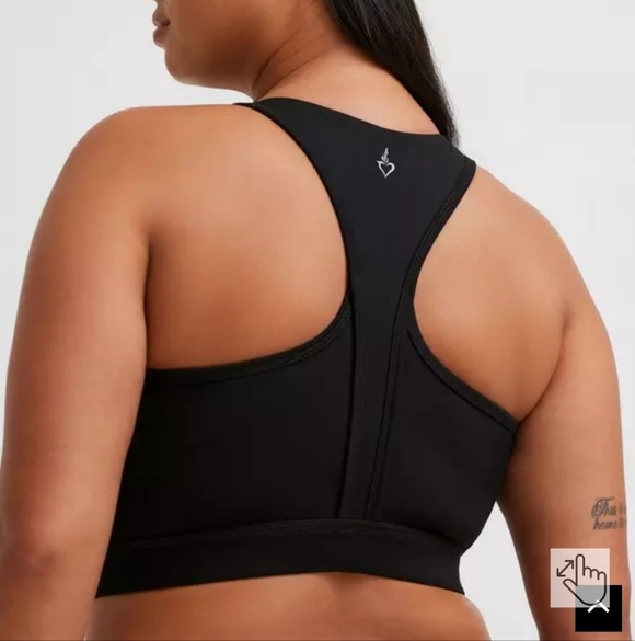 Torrid Black Low-Impact Wireless Zip-Front Active Sports Bra Womens Size 1x - Picture 2 of 2